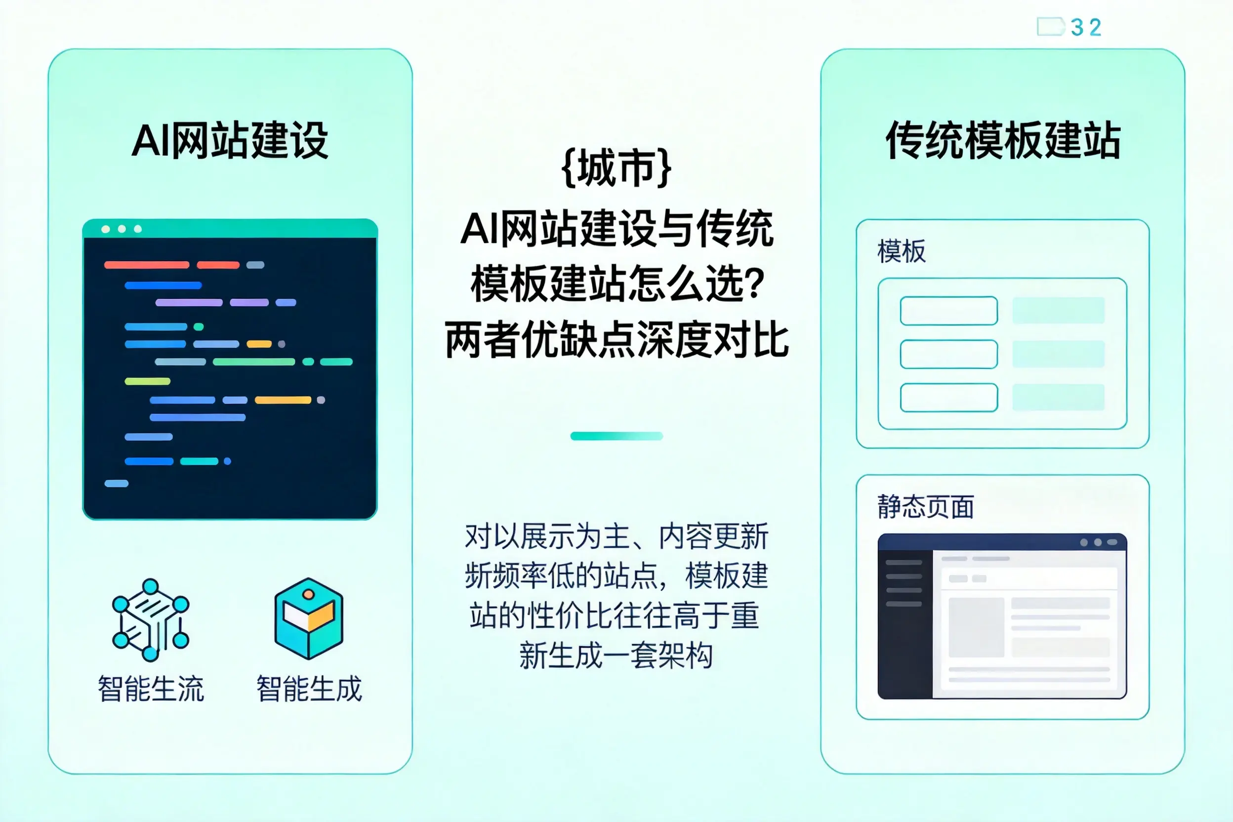 新乡AI网站建设与传统模板建站怎么选?两者优缺点深度对比