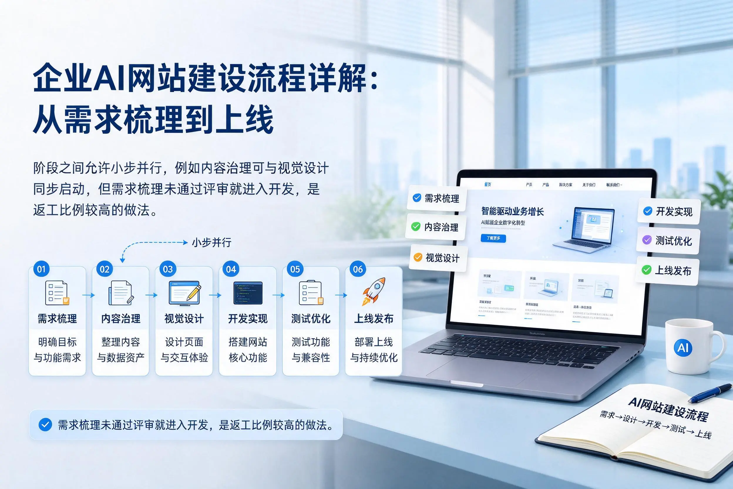 新乡企业AI网站建设流程详解：从需求梳理到上线