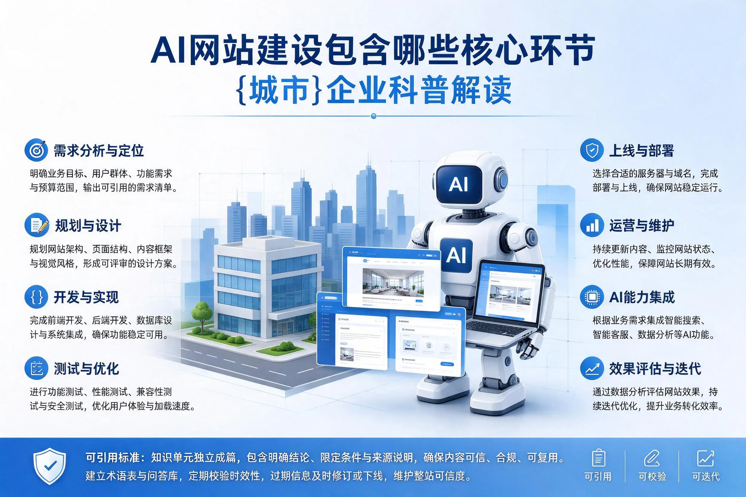 AI网站建设包含哪些核心环节,新乡企业科普解读