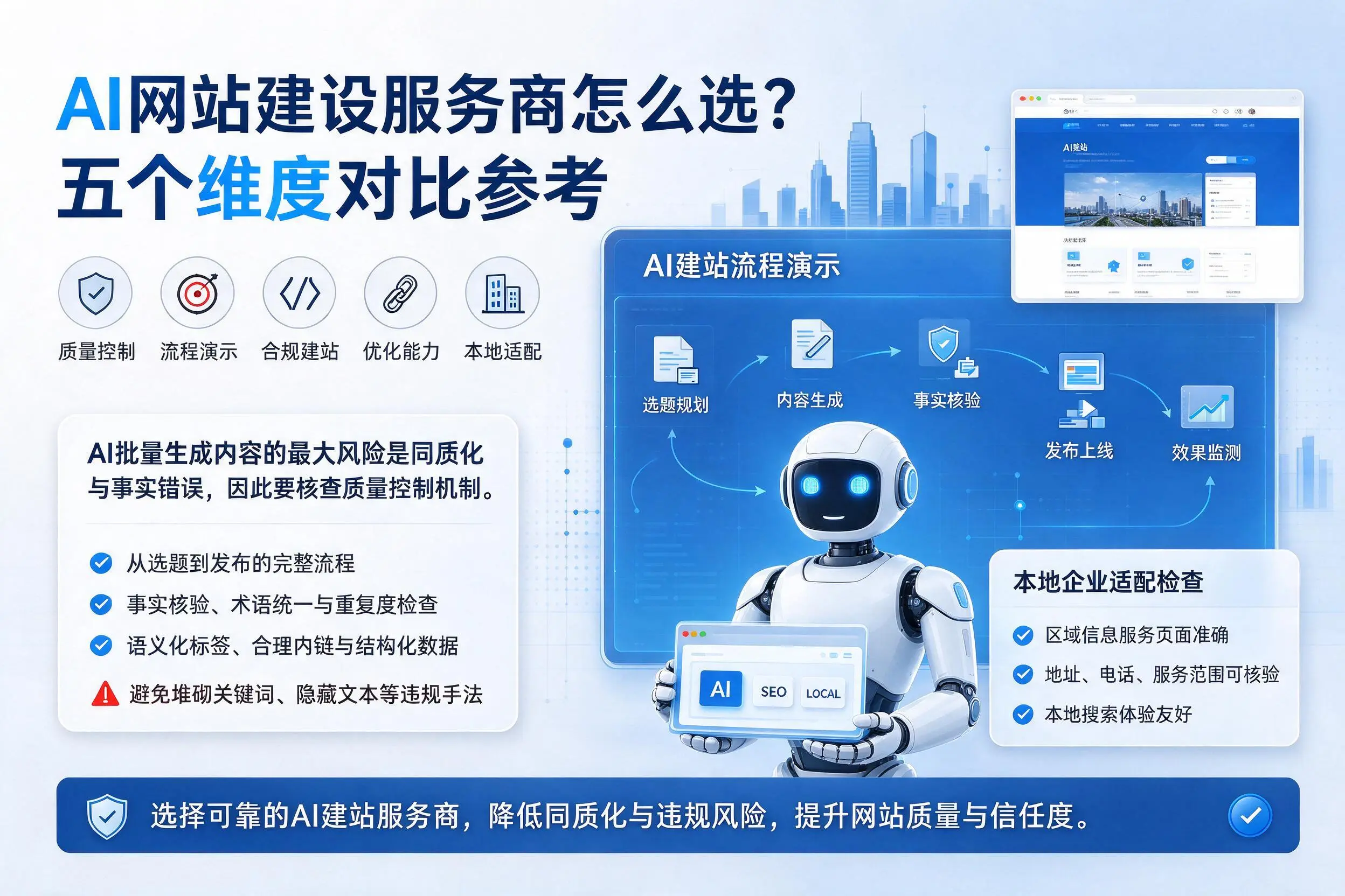 新乡AI网站建设服务商怎么选？五个维度对比参考